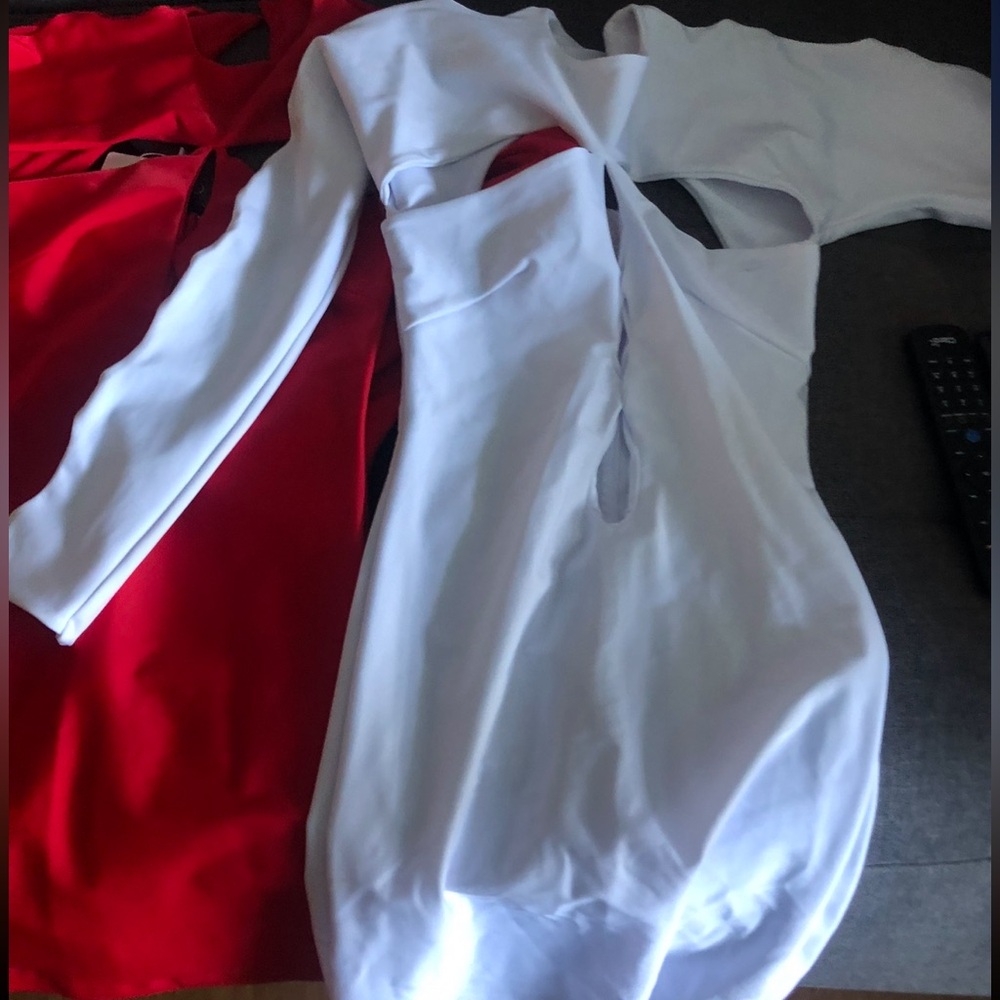 Chic Long Sleeve White Dress